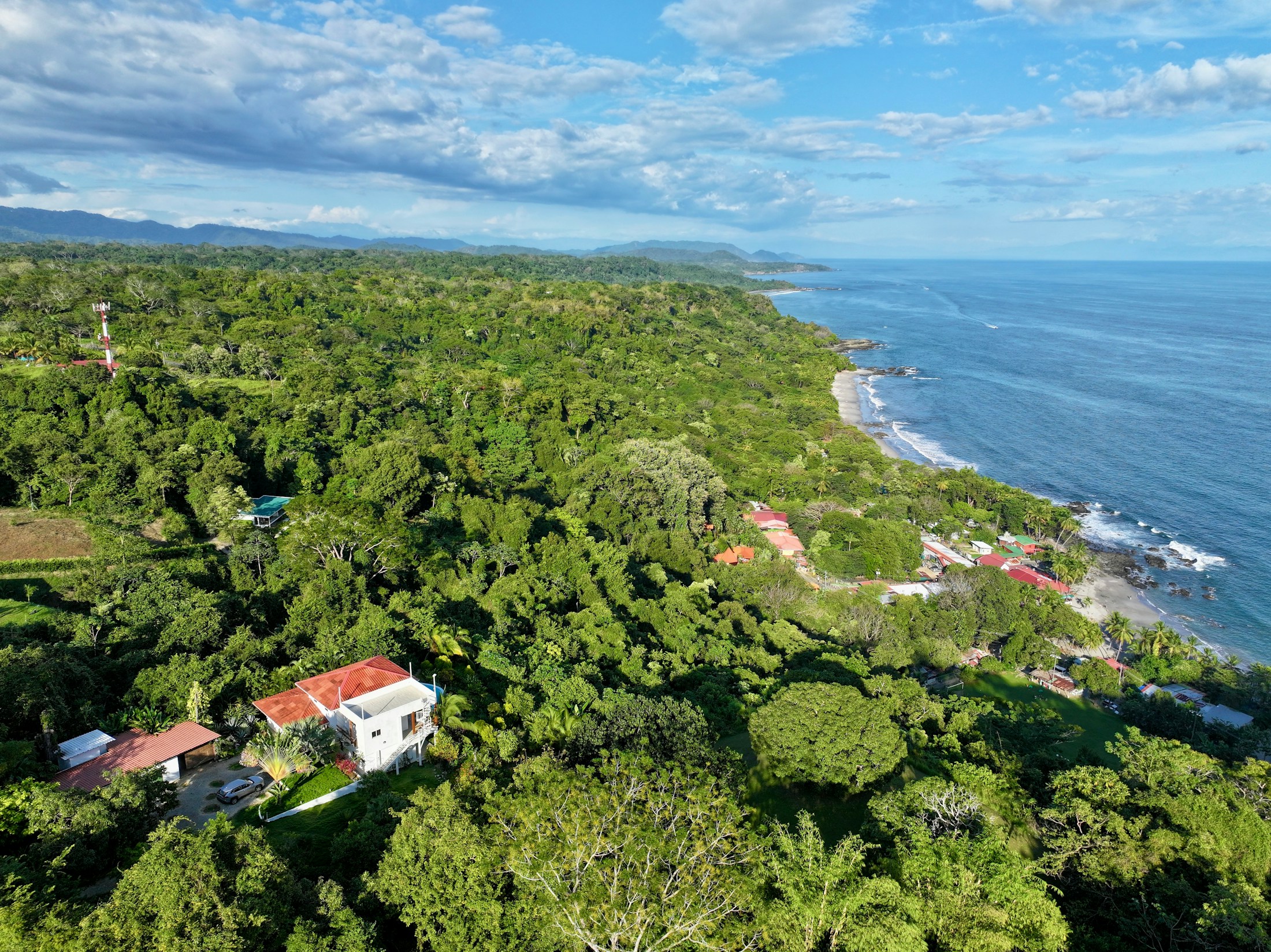 Forested coastline at Montezuma, Costa Rica